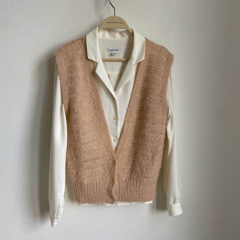 Hand knitted vest